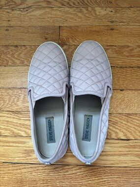Steve Madden Quilted Slip-On Sneakers in Blush